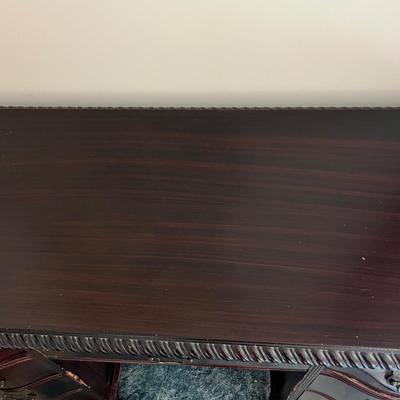 Vintage 9 Drawer Solid Wood Desk w Chair