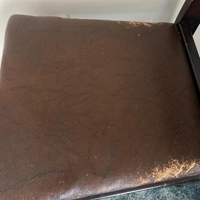 Vintage 9 Drawer Solid Wood Desk w Chair