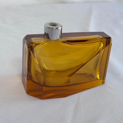 Four Moser Amber Art Glass Pieces (LR-DZ)