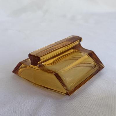 Four Moser Amber Art Glass Pieces (LR-DZ)