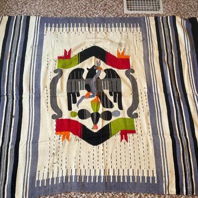 Large vintage Mexican rug
