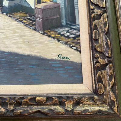 Large Quaint Village Painting (PB-BM)
