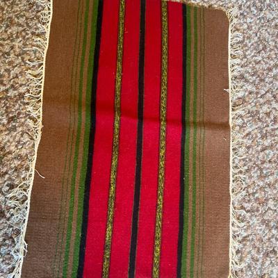 Hand woven wool rug