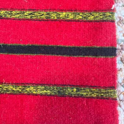 Hand woven wool rug