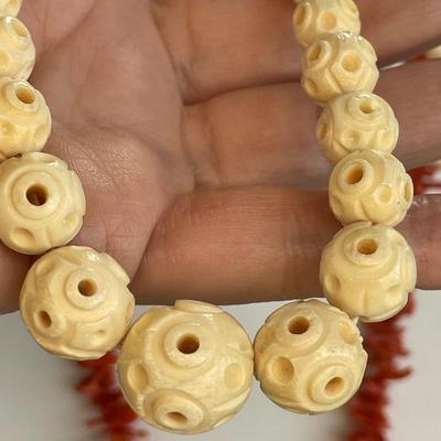 2 Vintage Necklaces - Branch Coral
