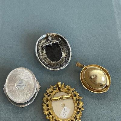 Vintage Pins, Locket and Estee Perfume