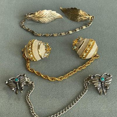 3 Vintage Sweater Clips