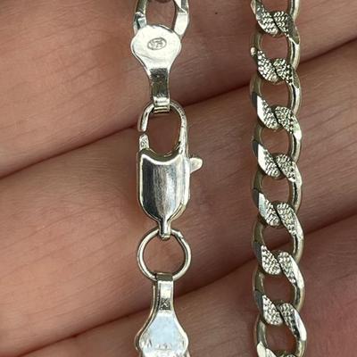 Sterling Silver Chain Necklace 23 inches