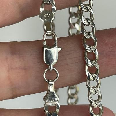 Sterling Silver Chain Necklace 23 inches