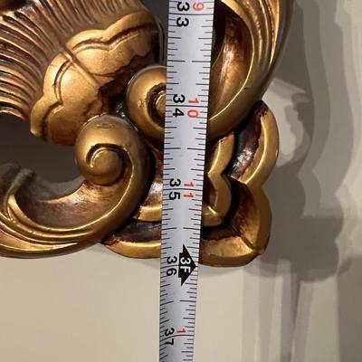 Large Vintage Gilt Wood Ornate Framed Mirror 36"x50"