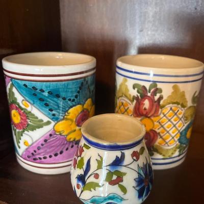 Handpainted vases and decor
