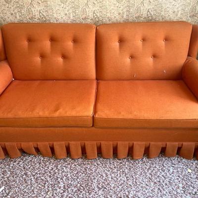Vintage orange sofa sleeper