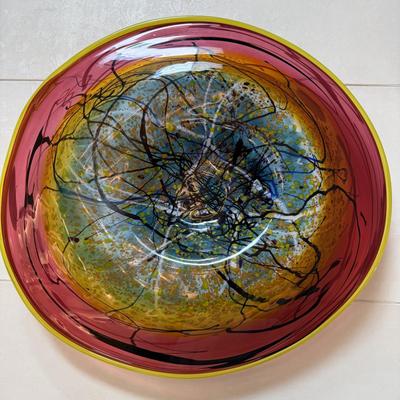Large Art Glass Plate (LR-BM)