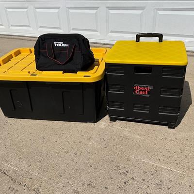 Dbest cart on wheels, Storage Tote, Hyper tough bag.