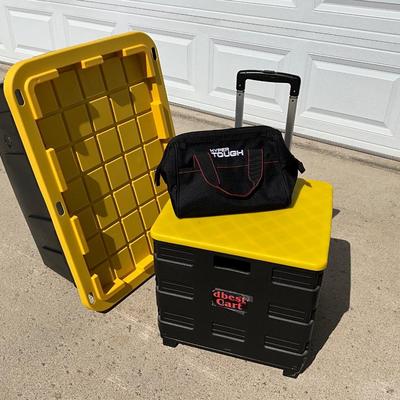 Dbest cart on wheels, Storage Tote, Hyper tough bag.