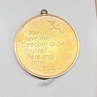 1973 SEAGULL Jonathan Livingston Bartlett 24k Gold Over Sterling Silver Pendant