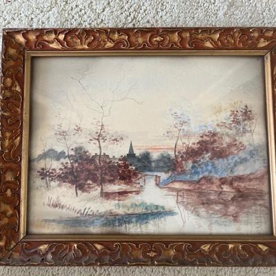Chalkware and watercolor