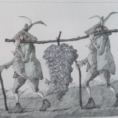 Five Framed Paul Flora Pencil Signed Prints (LR-DZ)