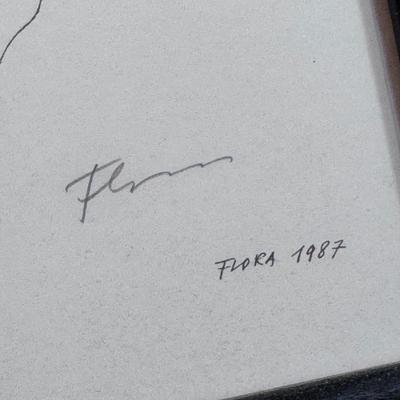 Five Framed Paul Flora Pencil Signed Prints (LR-DZ)