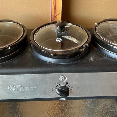 GE 3-Crock Slow Cooker Buffet