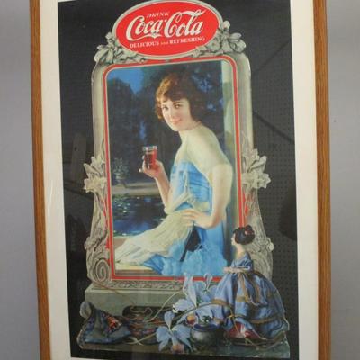 Vintage Framed Coca-Cola Print