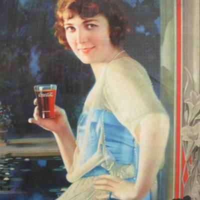 Vintage Framed Coca-Cola Print