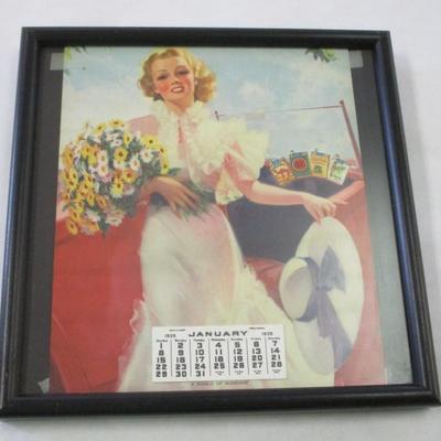 1939 January Calendar Camel Chesterfield Old Gold Lucky Strike