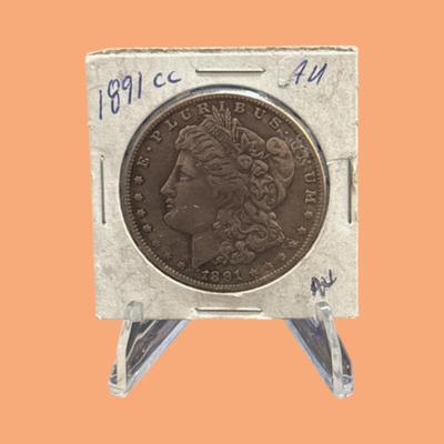 1891 Morgan CC Silver Dollar