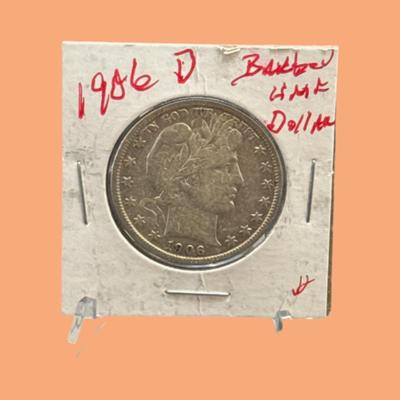 1906 D Barber Half Dollar
