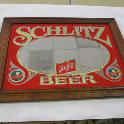 Vintage Schlitz Beer Mirror Sign