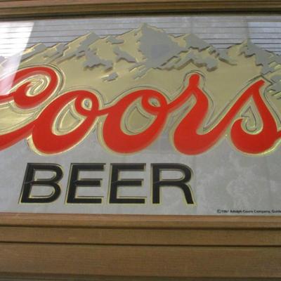 Coors Beer Mirror Sign