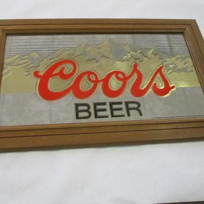 Coors Beer Mirror Sign