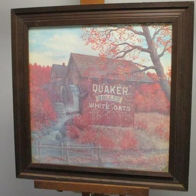 Quaker White Oats Rolled Adverting Print