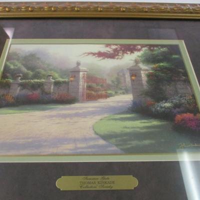 Pair Of Thomas Kinkade Collector's Society Prints COA On The Back