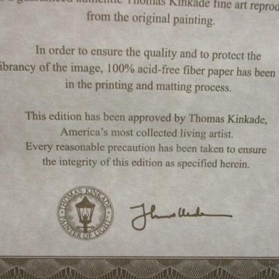 Thomas Kinkade Victorian Christmas Library Edition Print COA On The Back
