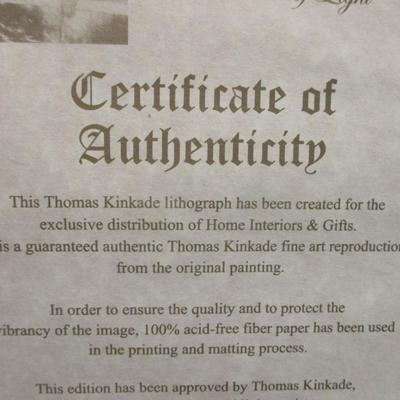 Thomas Kinkade Victorian Christmas Library Edition Print COA On The Back
