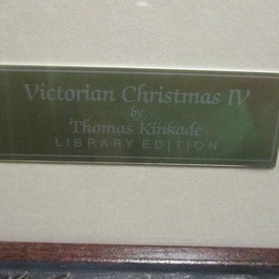 Thomas Kinkade Victorian Christmas IV Print Library Edition COA On The Back