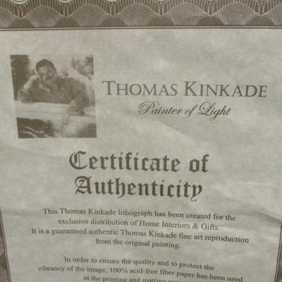Thomas Kinkade Victorian Christmas IV Print Library Edition COA On The Back