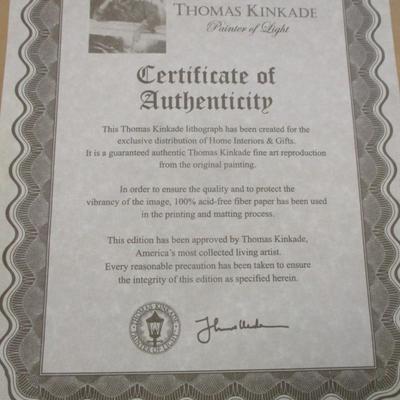 Thomas Kinkade Morning Dogwood & Stillwater Cottage Print Library Edition COA On The Back
