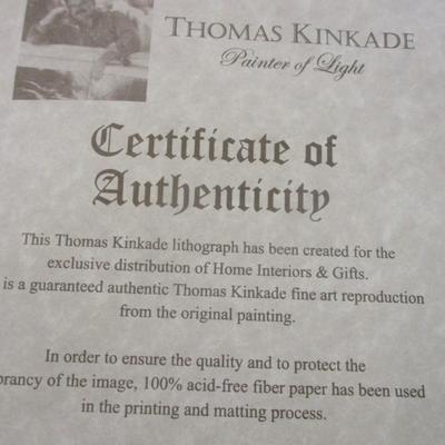 Thomas Kinkade Morning Dogwood & Stillwater Cottage Print Library Edition COA On The Back