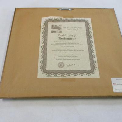 Thomas Kinkade Morning Dogwood & Stillwater Cottage Print Library Edition COA On The Back