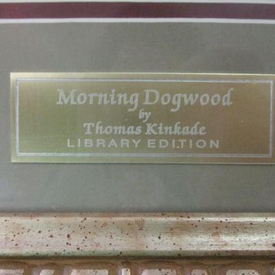 Thomas Kinkade Morning Dogwood & Stillwater Cottage Print Library Edition COA On The Back