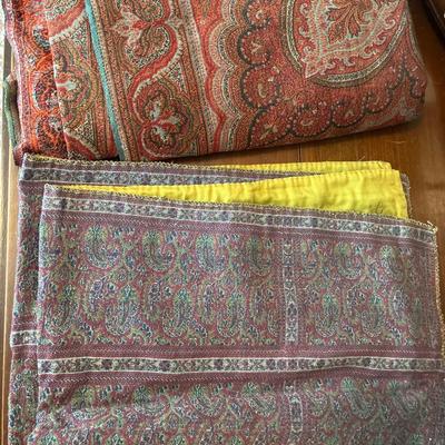 Persian table runner and fabric
