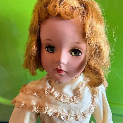 Vintage 1889 replica Child w/cherries and porcelain doll