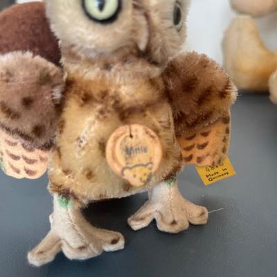 Vintage Steiff animals, horse & beaver