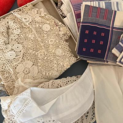 Pajamas, hankies, lace collars and miscellaneous