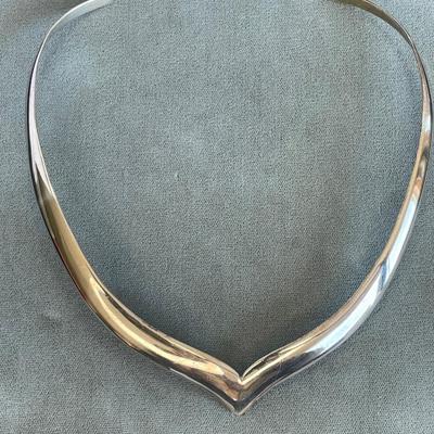 Sterling Silver Collar Necklace