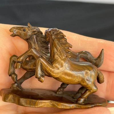 3 Wooden Japanese Netsuke Hand carved figures