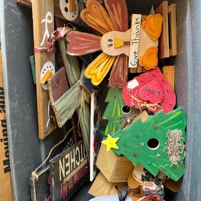 Handmade holiday wood decorations