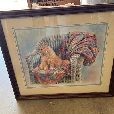 Framed cat picture